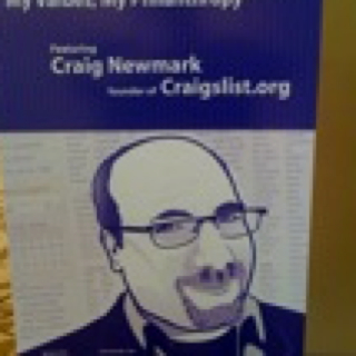 Poster of Craig Newmark talk